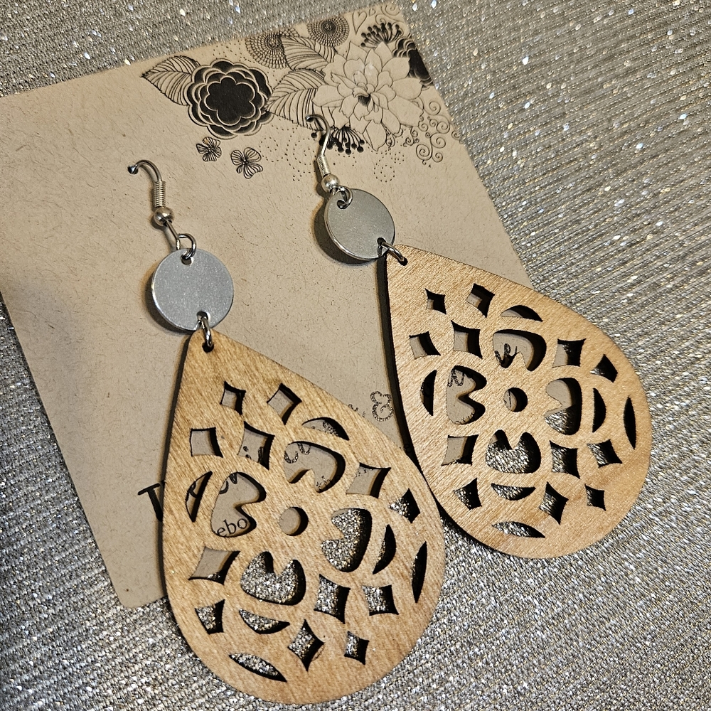 "Greta" Wooden Boutique Earrings